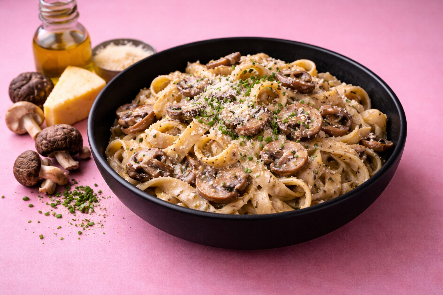 Mushroom Truffle Cream Pasta